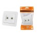 Розетка компьютерная RJ-45 + TФ (RJ-11) белая "Валдай" TDM