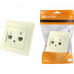 Розетка телефонная RJ11 + компьютерная RJ45 сл. кость "Лама" TDM