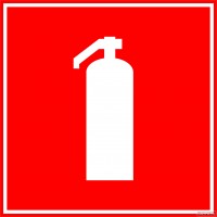 Знак 150х150мм "Огнетушитель" TDM