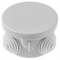 Распаячная коробка ОП D65х40мм, крышка, IP54, 4вх. TDM