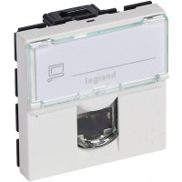 Розетка Mosaic RJ45 кат.5еUTP 8 конт. (2 мод.)