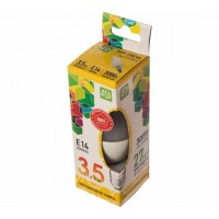 Лампа светодиодная LED-СВЕЧА--standard 3,5Вт 160-260В E14 3000К 320Лм ASD