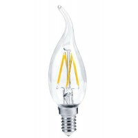 Лампа светодиодная LED-СВЕЧА НА ВЕТРУ--PREMIUM 7Вт 160-260В E14 3000К  630Лм прозрачная ASD