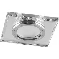 Светильник встраиваемый 12LED*3014 SMD 6500K MR16 12V 50W G5.3, прозрачный, серебро, 8170-2
