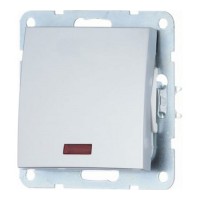 Выключатель 1-кл.. c индикатором (сх.1L) 16 A. 250 B(сереб. металлик) LK60 LK Studio
