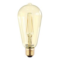 Лампа светодиодная LED- ST64-deco 5Вт 230В Е27 3000К 450Лм золотистая IN HOME ASD