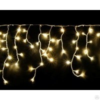 Электрогирлянда LUX "Штора" уличная 140 LED, свечение тепло-белое, flash-w, размеры 2х0,7м, белый пр