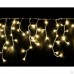 Электрогирлянда LUX "Штора" уличная 140 LED, свечение тепло-белое, flash-w, размеры 2х0,7м, белый пр