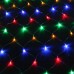 Электрогирлянда №1 "Сетка" 320(180) LED, мульти, прозрачный провод, размеры 3*2м, 8 режимов