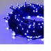 Электрогирлянда №1 "шнурок" уличная 70LED, свечение синее, черный провод, длина 7 метров, 8 режимов светоэффектов /1