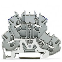 2-уровневая клемма, 2,5 (4) мм2, PE / N, серая wago  2002-2218