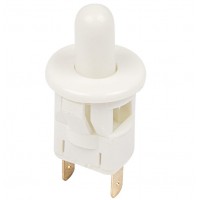 REXANT 36-3021 Выключатель-кнопка 250V 2.5А (2с) ON-(OFF)  Б/Фикс  белый (мебельная) (10/1000)