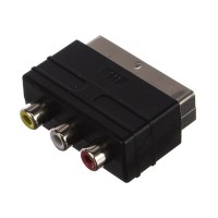 PERFEO Переходник SCART (21 pin) вилка "IN" - 3xRCA розетка, видео + стерео-аудио (A7007)