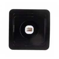 Розетка компьютерная RJ-45 1-местная черная "Венера" (SBE-01b-S1-RJ)