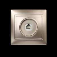 Розетка компьютерная RJ-45 1-местная шампань "Венера" (SBE-01c-S1-RJ)