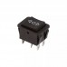 Выключатель клавишный 250V 15А (6с) (ON)-OFF-(ON) черный  с нейтралью  Б/Фикс  REXANT
