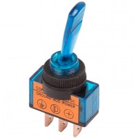 Тумблер 12V 20А (3c) ON-OFF однополюсный  с синей подсветкой  REXANT