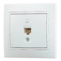 MIRA Розетка компьютерная RJ45 х 1 белая