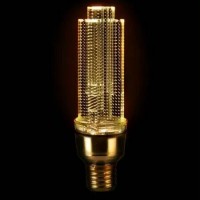 Лампа GLDEN-A75S-10-230-E27-2700 Золотая