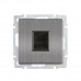 Розетка компьютерная RJ-45 серый никель "Нептун" (SBE-05gn-S1-RJ)