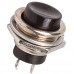 REXANT 36-3350 Выключатель-кнопка  металл 220V 2А (2с) (ON)-OFF  Ø16.2  черная (RWD-306)