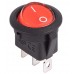 REXANT 36-2585 Выключатель клавишный круглый 12V 20А (3с) ON-OFF красный  с подсветкой (10/3000)