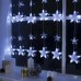 БАХРОМА DECOR. "Звездочки", IP20, Ш:2.4 м, В:0.9 м, Н.С. LED-186-220V, 8 режимов, БЕЛЫЙ
