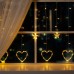 БАХРОМА DECOR. "Сердце", IP20, Ш:2.4 м, В:0.9 м, Н.С. LED-186-220V, 8 режимов, Т/БЕЛЫЙ