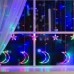 БАХРОМА DECOR. "Месяц", IP20, Ш:2.7 м, В:0.9 м, Н.С. LED-138-220V, 8 режимов, МУЛЬТИ