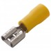 REXANT 08-0451 Клемма плоская изолированная гнездо 7.4 мм 4-6 мм² (РПи-м 6.0-(6.3)/РПИм 5,5-6) желтая (100/12000)