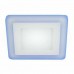 LED 4-9 BL Светильник ЭРА светодиодный квадратный c cиней подсветкой LED 9W 540LM 220V 4000K