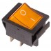 REXANT 36-2333 Выключатель клавишный 250V 16А (4с) ON-OFF желтый  с подсветкой (10/500)