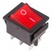 REXANT 36-2350 Выключатель клавишный 250V 15А (6с) ON-ON красный  с подсветкой (10/500)