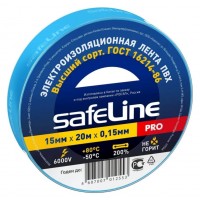 Изолента ПВХ синяя 15мм 20м Safeline