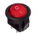 REXANT 36-2511 Выключатель клавишный круглый 250V 3А (2с) ON-OFF красный  Micro