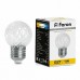 Лампа светодиодная LED 1W E27 строб прозрачный шар 2700К
