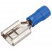 REXANT 08-0434 Клемма плоская изолированная гнездо 9 мм 1,5-2,5 мм² (РПи-м 2,5-(9,0) синяя