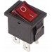 REXANT 36-2150 Выключатель клавишный 250 V 6 А (4с) ON-OFF красный с подсветкой Mini