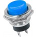 REXANT 36-3352 Выключатель-кнопка  металл 250V 2А (2с) (ON)-OFF  Ø16,2  синяя