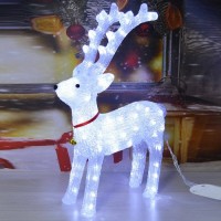 Фигура LED ОЛЕНЬ акриловый h≈131/l≈78см холодный белый свет (с режимами)