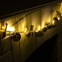 НИТЬ ROSA DECOR "Заснеженные шишки" IP20, 1.5 м, Н.С., 30 LED, CR2032x2 (в компл.), Т/БЕЛЫЙ