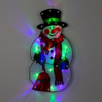 Светодиодная фигура «Снеговик» 23 × 43 см, пластик, 220 В, свечение мульти (RG/RB
