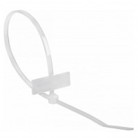 REXANT 07-0206 Хомут под маркер nylon 200x2,5 мм 100 шт. белый (10/100)