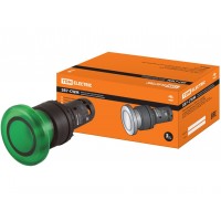 Кнопка грибовидная SB7-CWM31-220V(LED) d35мм 1з зеленая TDM