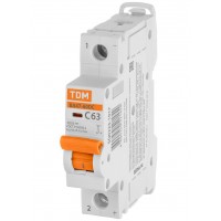Автоматический выключатель ВА47-60DC 1P 63А 6кА х-ка С 220В пост. тока TDM