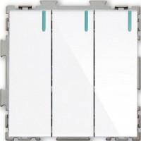 Выключатель трехклавишный белый Практика PL-W103-WCG