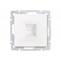 Розетка компьютерная RJ-45 белая "Нептун" (SBE-05w-S1-RJ)