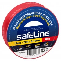 Изолента ПВХ красная 19мм 20м Safeline