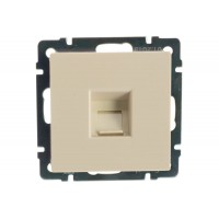 Розетка компьютерная RJ-45 бежевая "Нептун"