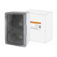 Бокс пластиковый ЩМП-0-4, прозр., крышка ABS, IP65, -45 до +75 С, навесной, (400x300x220) TDM
